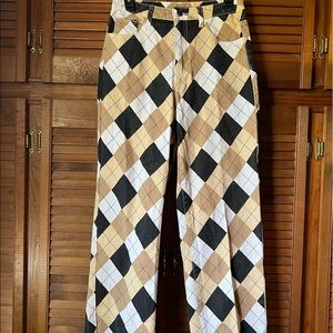 Shein Plaid Wide Leg Pants